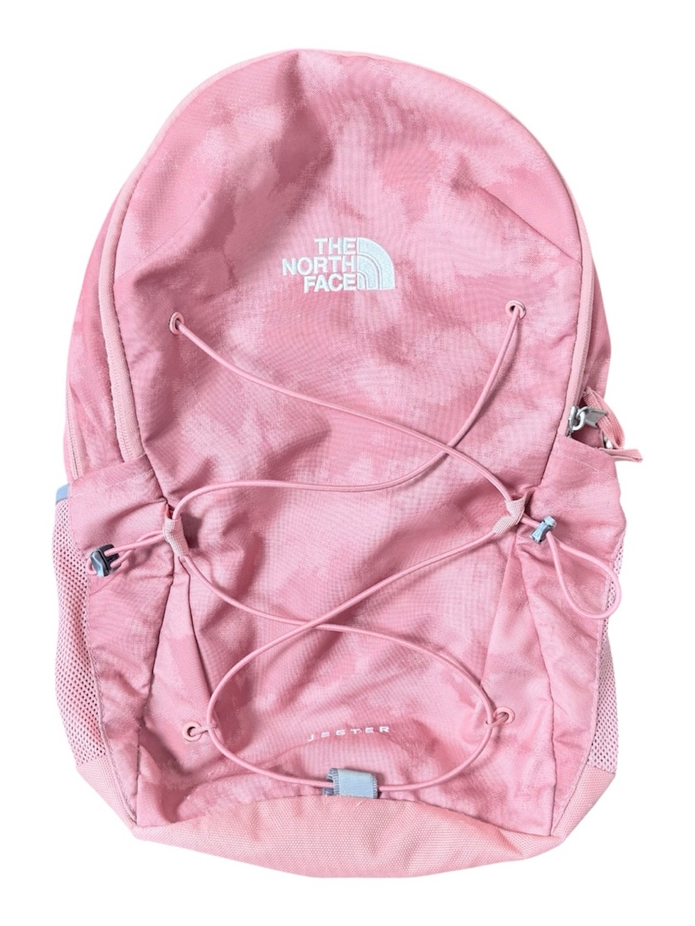 The North Face pink marble tie dye zip jester work school outdoor backpack 27L - Picture 4 of 9